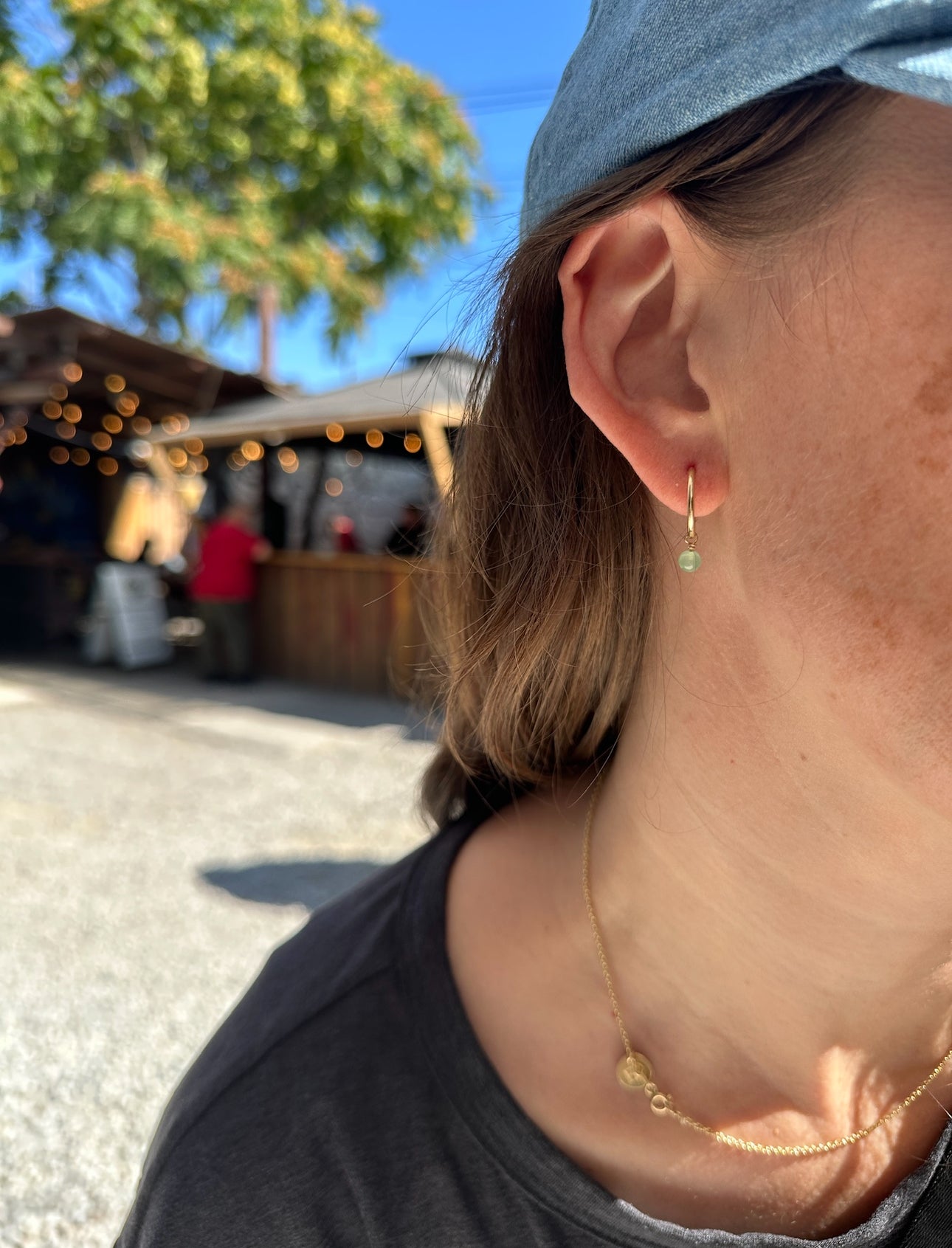 Mini charm hoops (shower safe 14K gold-filled)