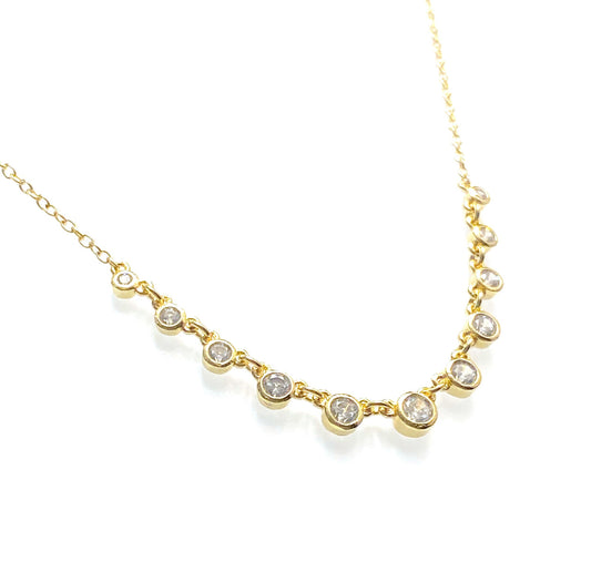 Lucky eleven necklace against white background