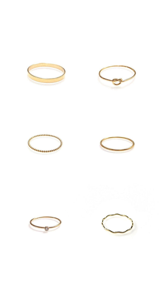 14K Gold-Filled Stacking Rings - Shower Safe & Tarnish Free