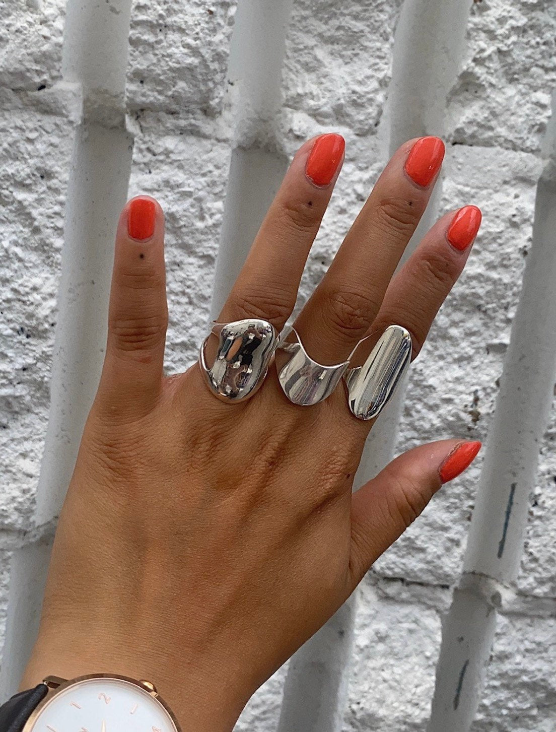 Shield rings (sterling silver)