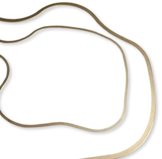 Ultra Thin Herringbone Chain (Sterling Silver or Gold Vermeille)