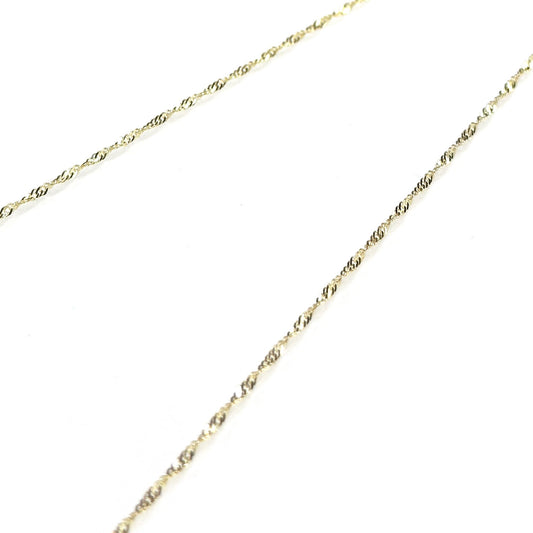 Shimmery twist chain (10K solid gold)