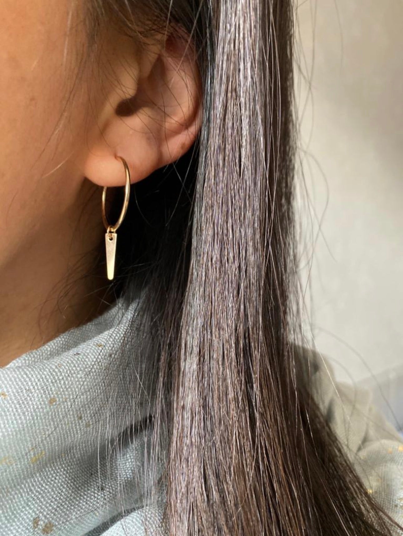 14K Gold-Filled Minimalist Charm Hoops | Everyday Waterproof Earrings