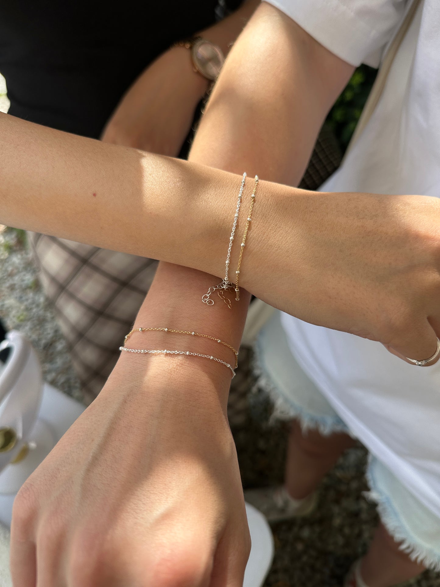 Satellite Chain Bracelet - 14K Gold-Filled & Sterling Silver | Shower Safe