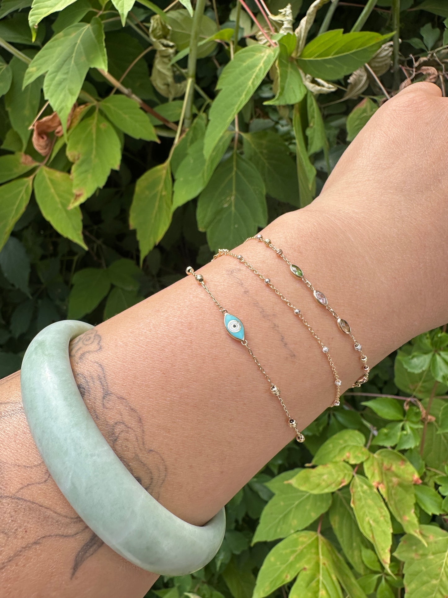 Dainty Mixed Metal Satellite Chain – Necklace, Bracelet & Anklet