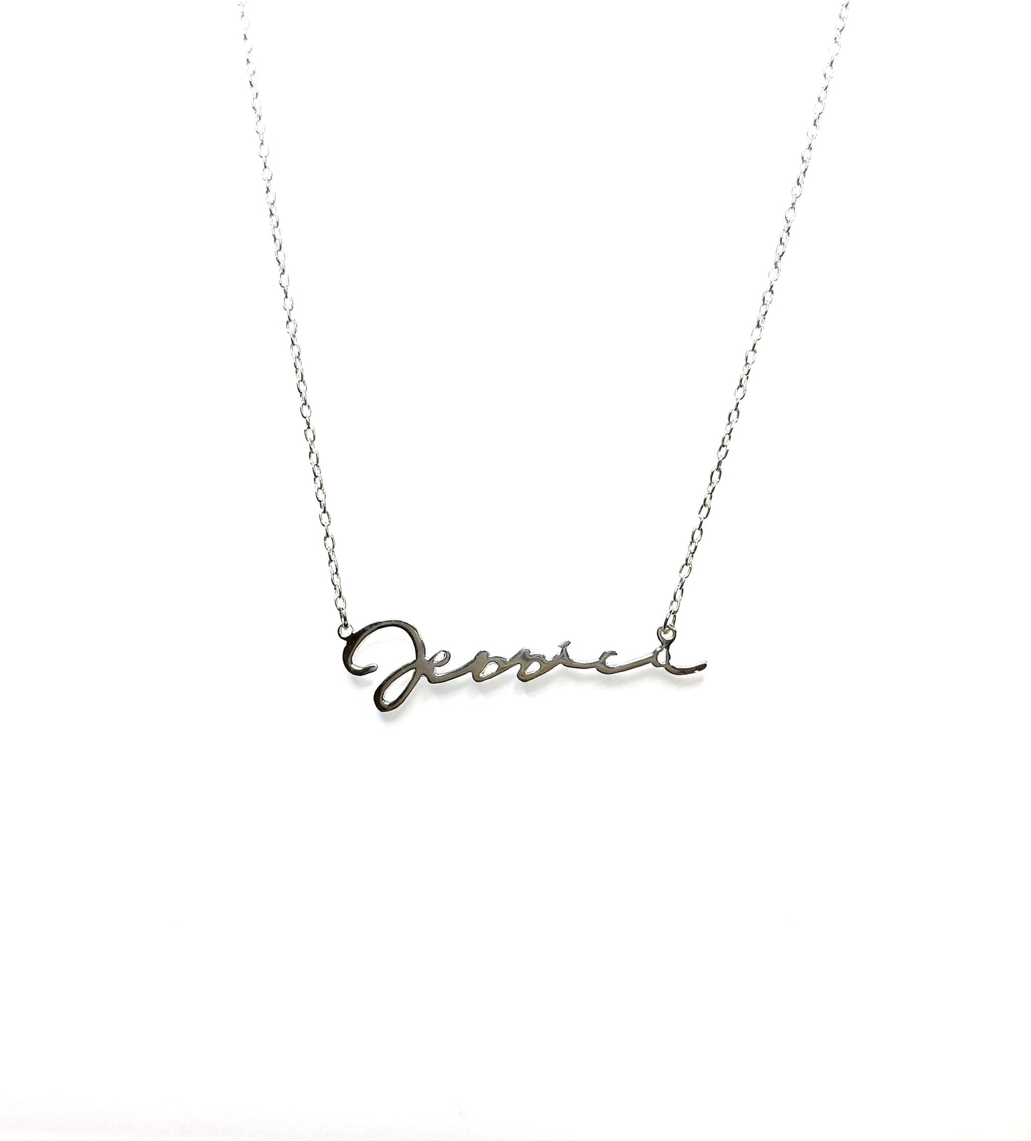 Dainty minimalist name necklace for everyday (shower safe)