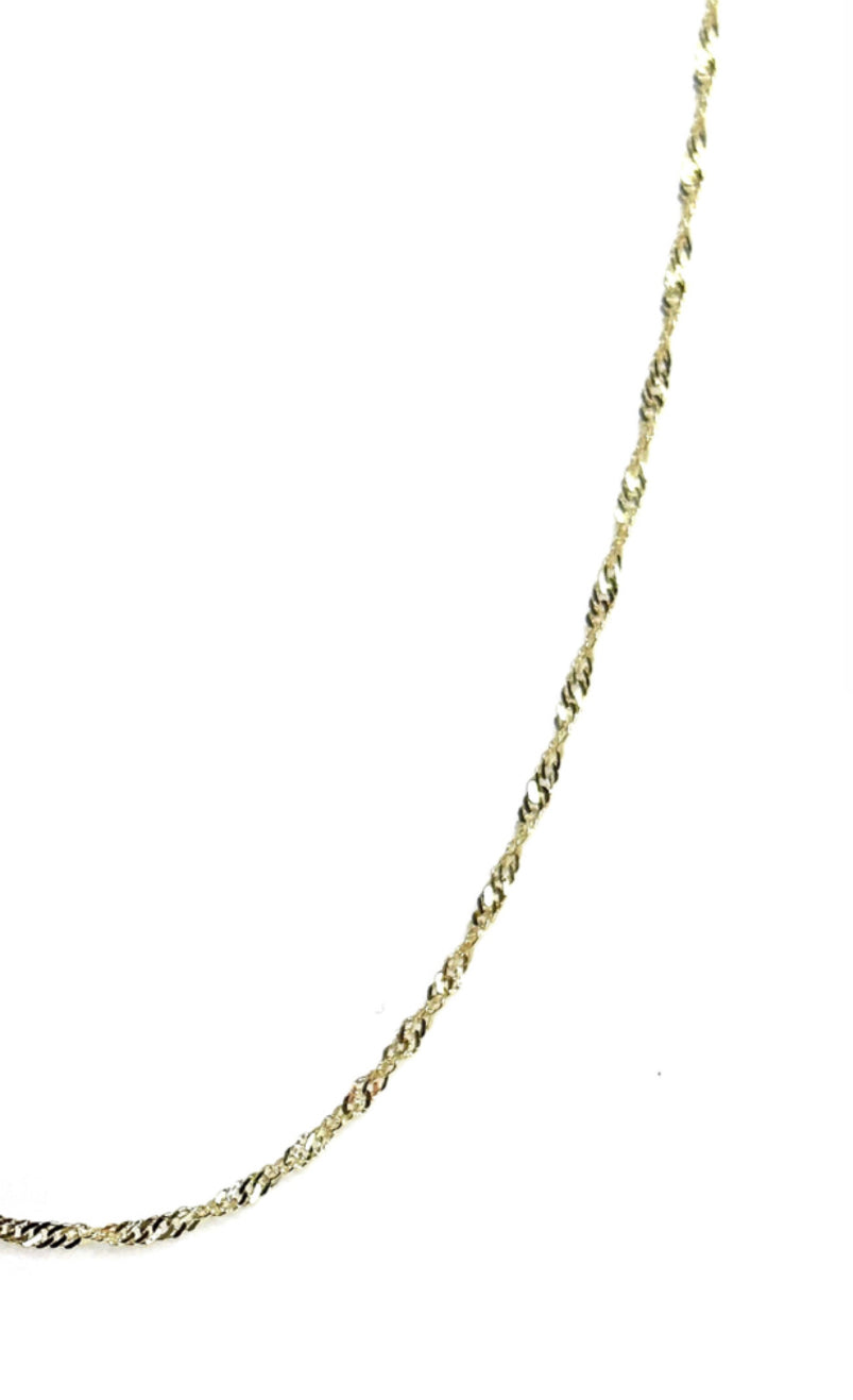 Shimmery twist chain (10K solid gold)