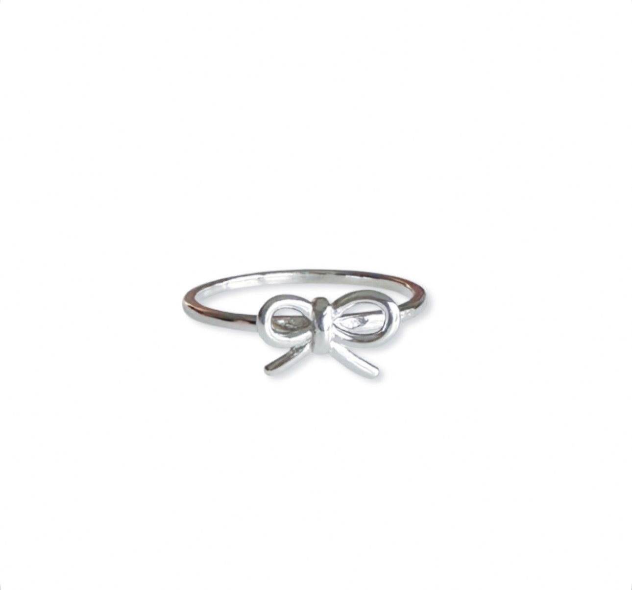 Wrap Me Up in a Dainty Bow Ring (Sterling Silver)