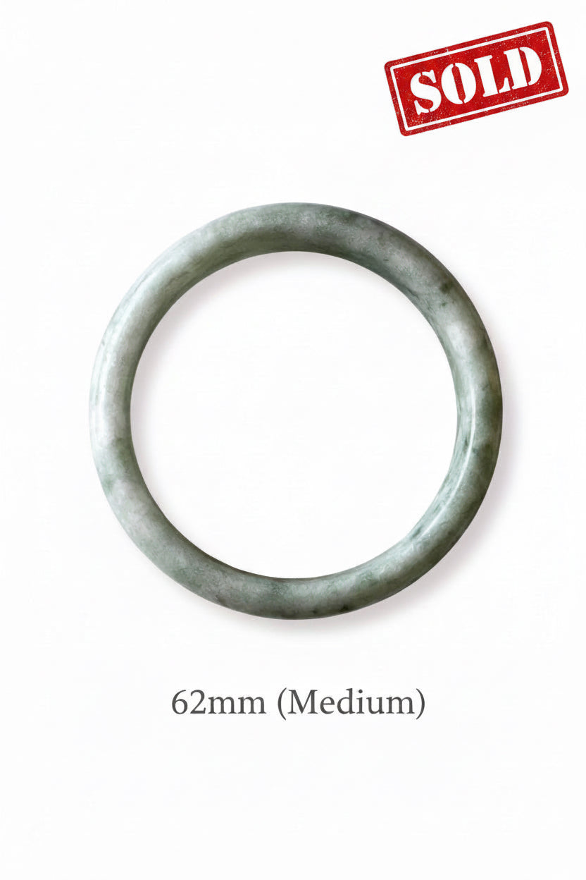 Authentic “part of you” one of a kind jade bangle