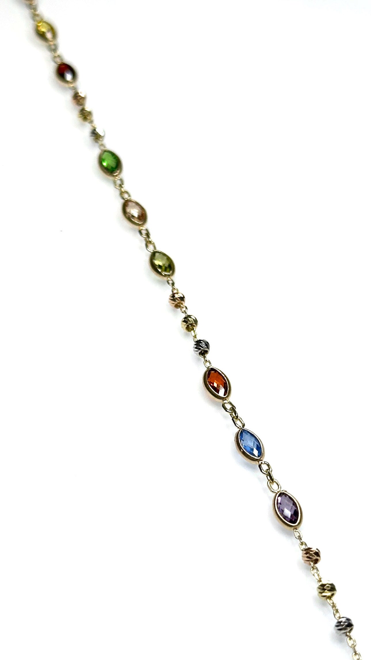 10K Gold Dainty Colour Pop Bracelet - Marquise Gemstones | Shower Safe
