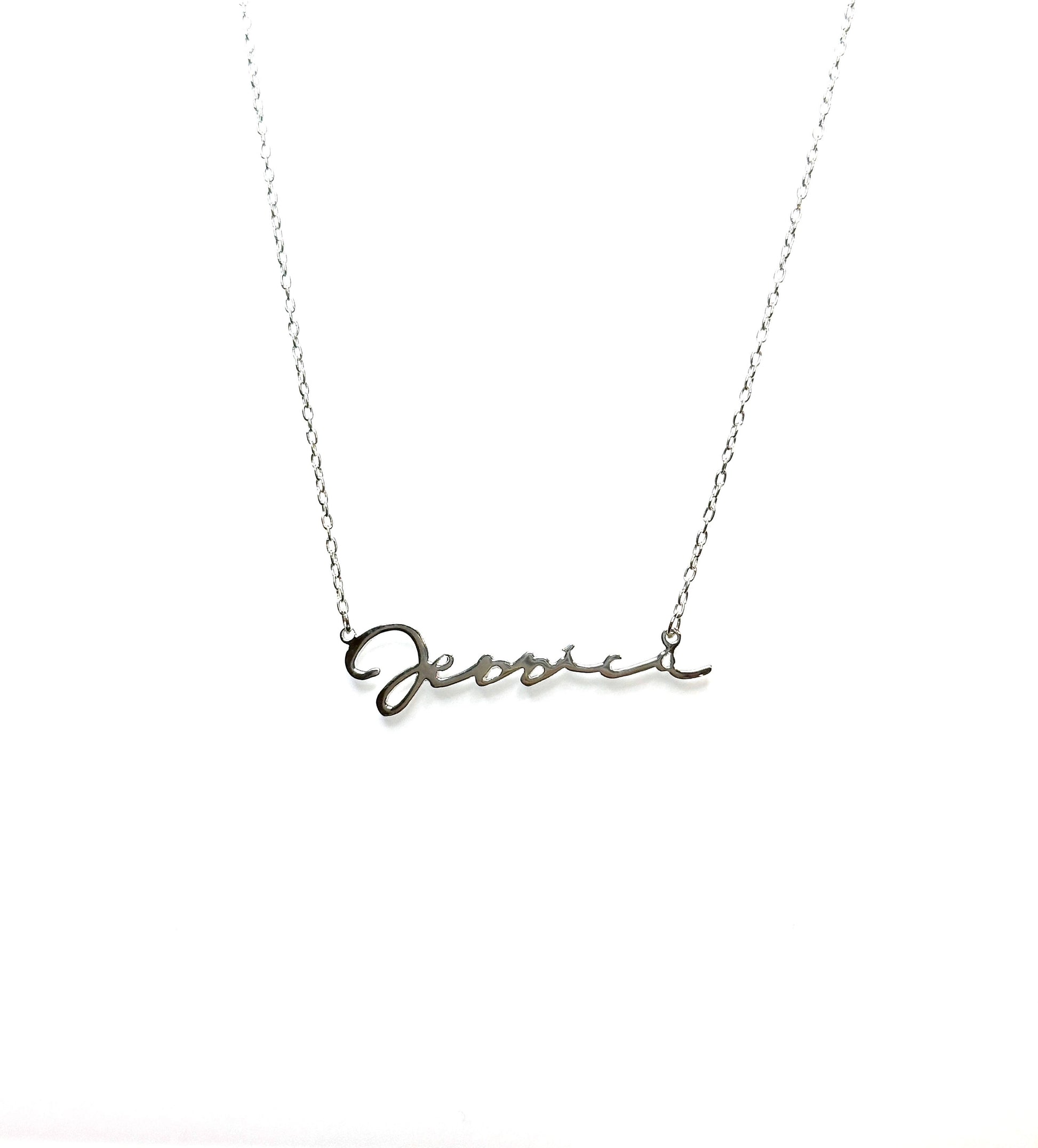 Dainty minimalist name necklace in 14K gold-filled for everyday wear - shower safe personalised jewellery
