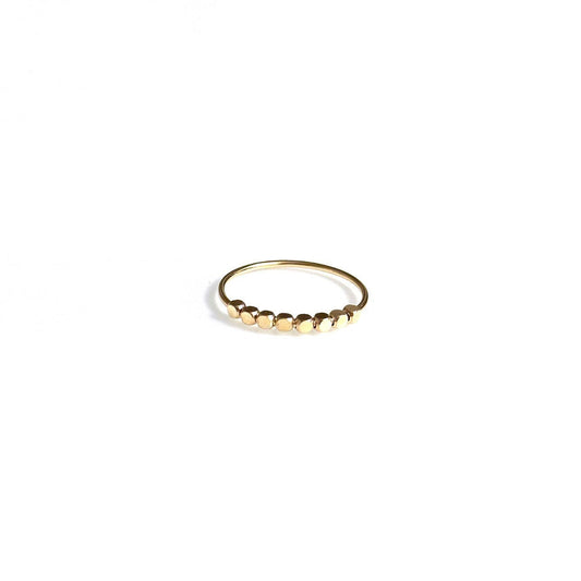 10K solid gold fidget ring with moveable cubes, minimalist design, shower safe and interactive