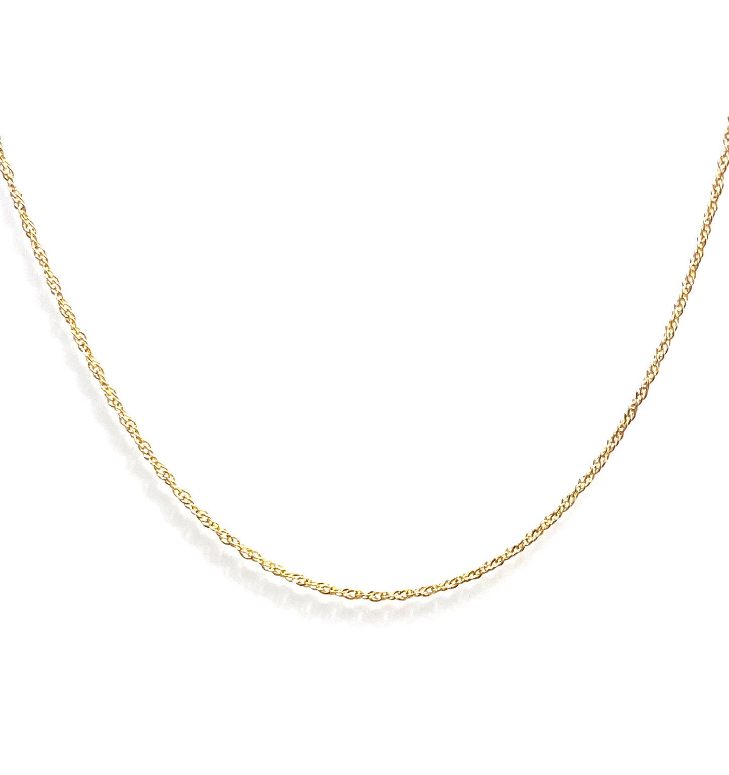 gold filled twist chain front view