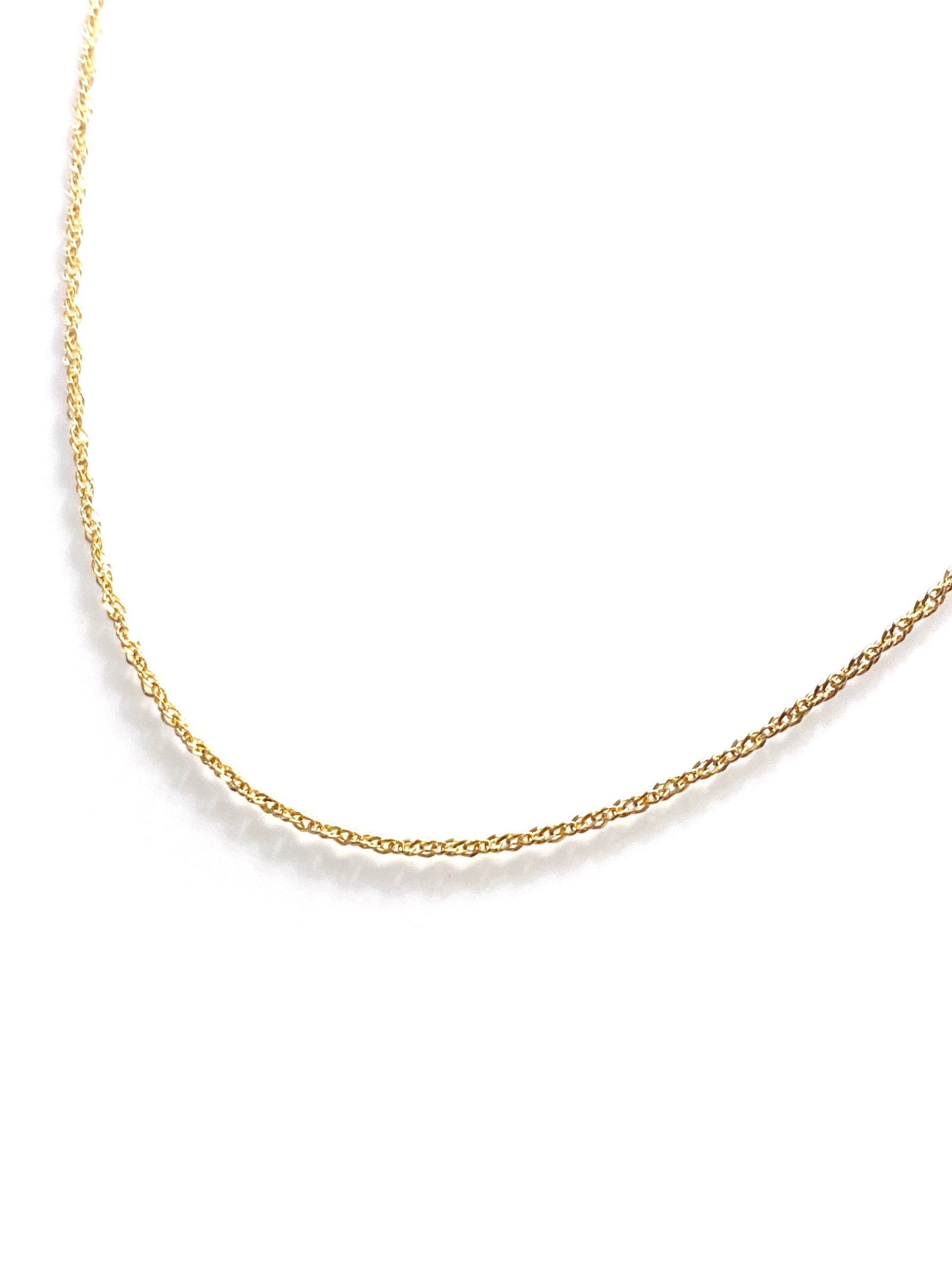 gold filled twist chain side view