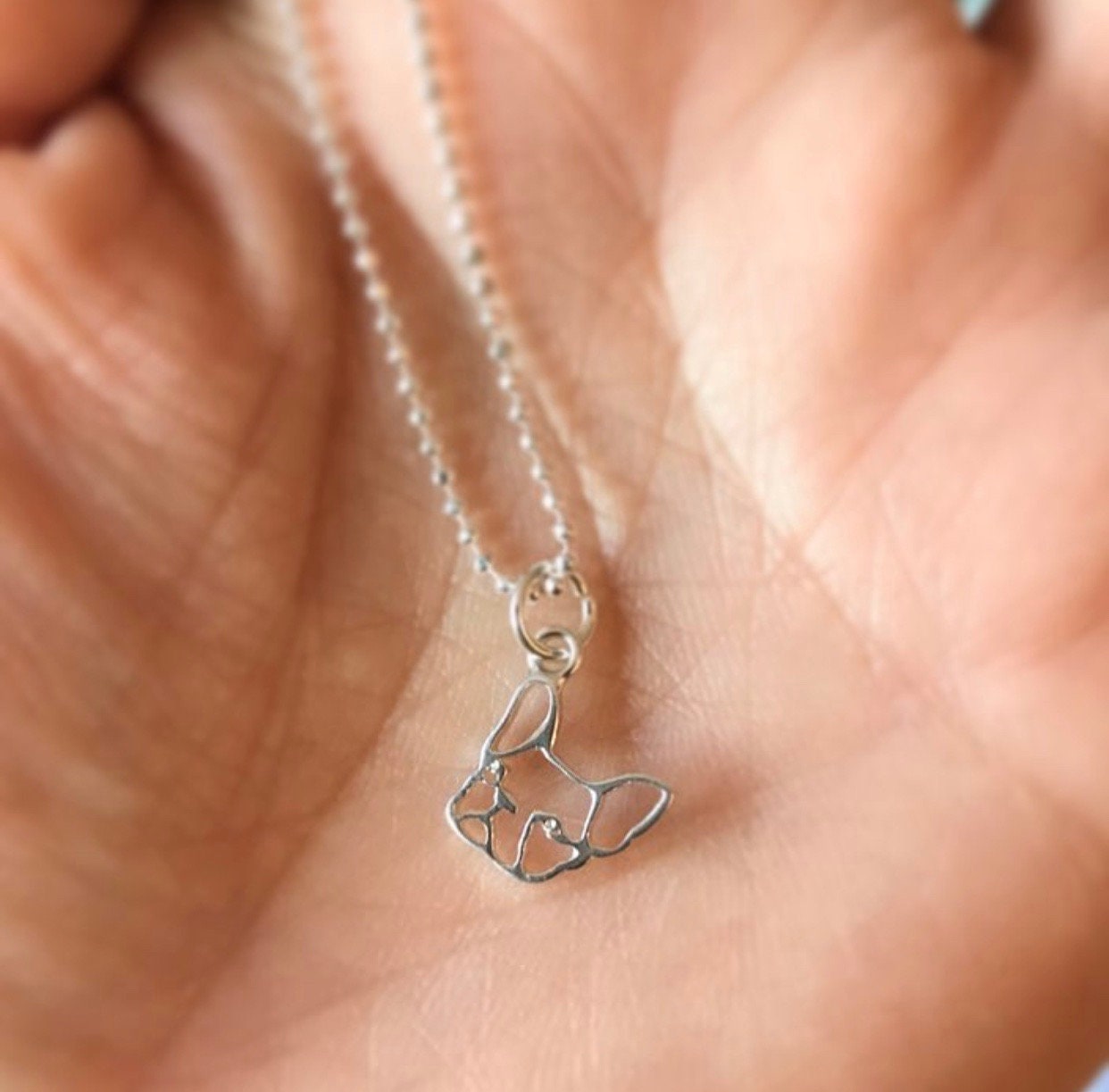 SPECIAL CAUSE: Frenchie bulldog necklace (sterling silver)
