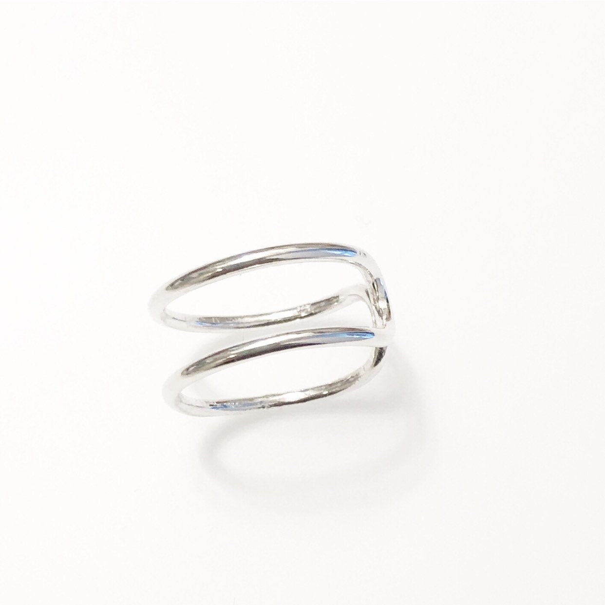 Parallel ring (sterling silver)