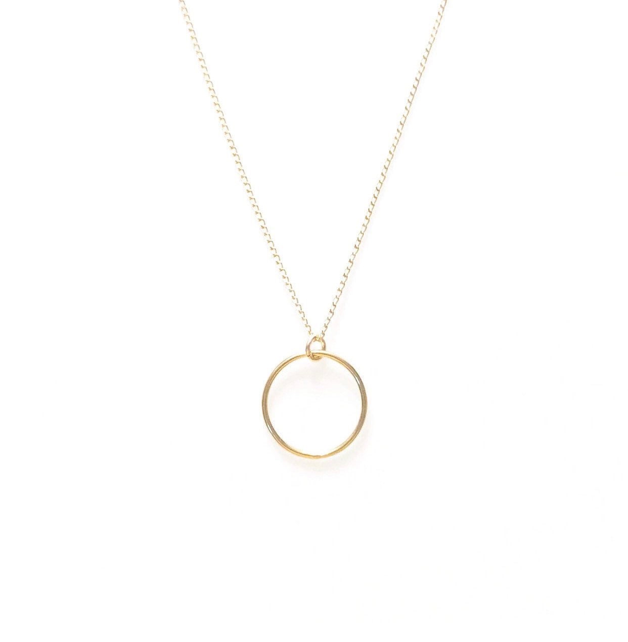 Perfect circle necklace (14K gold-filled or sterling silver)