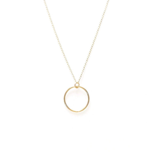 Perfect circle necklace (14K gold-filled or sterling silver)