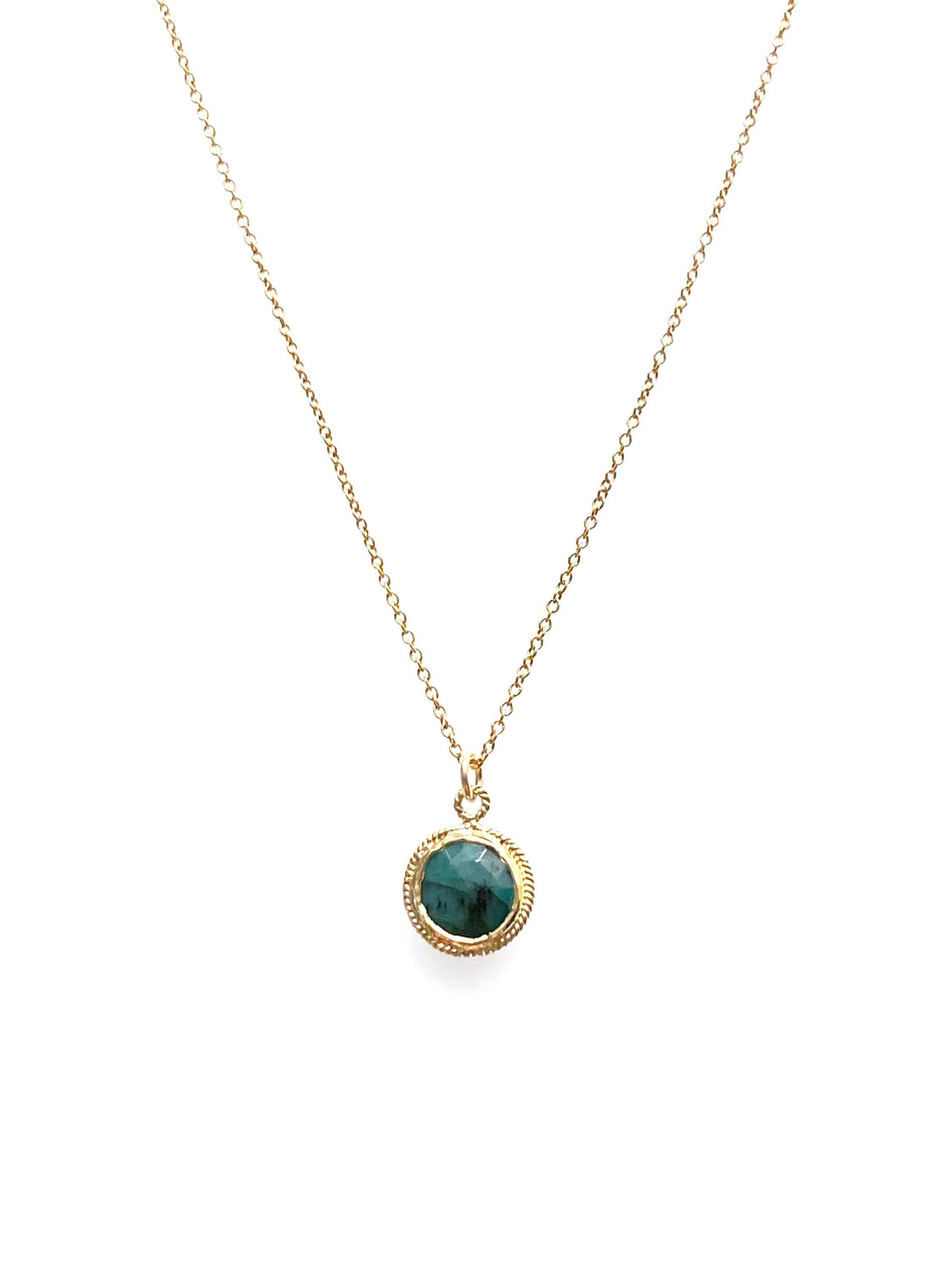 Petite sun medallions (emerald, aquamarine, amethyst, golden rutilated quartz, chocolate moonstone)