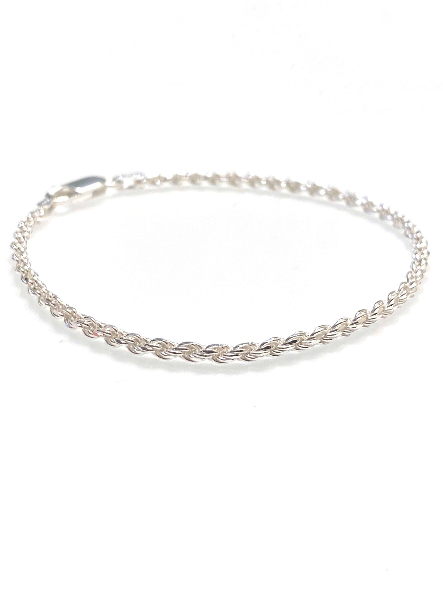 Rope chain bracelet (sterling silver)
