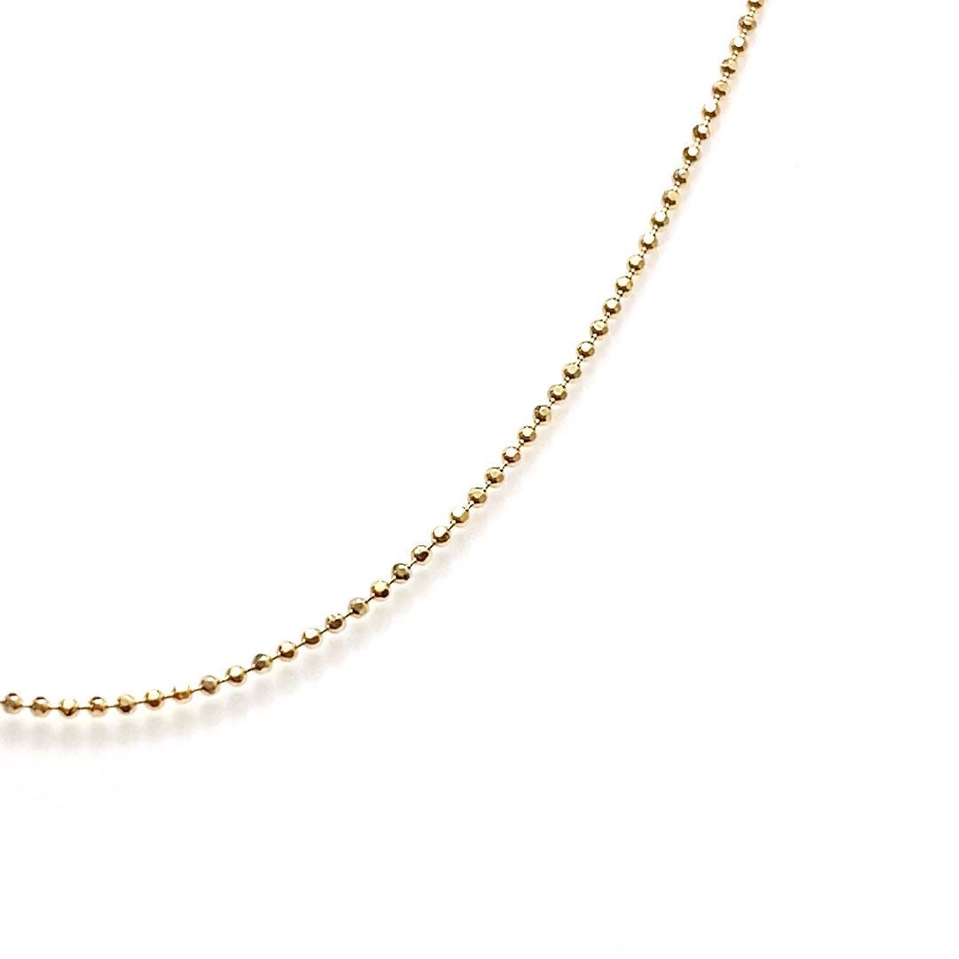 Shimmery ball chain (10K solid gold)