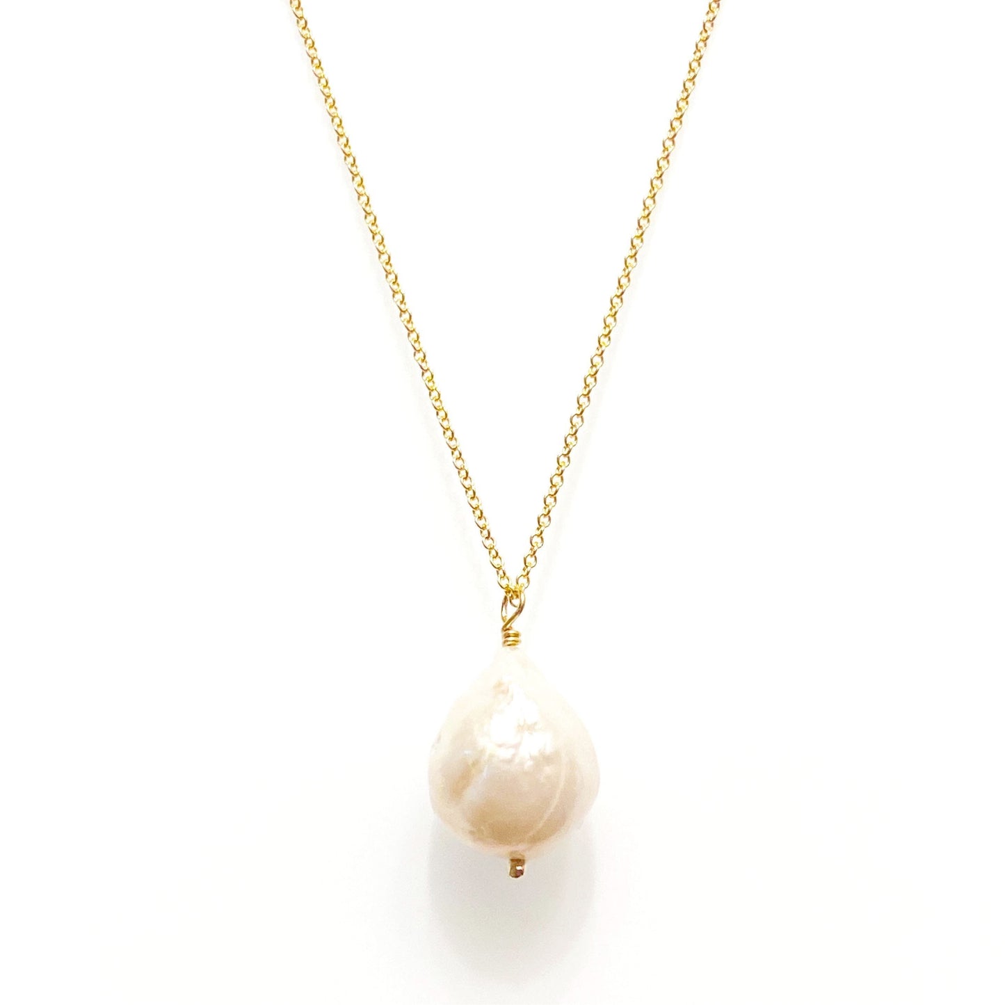Freshwater baroque pearl necklace (14K gold-filled)