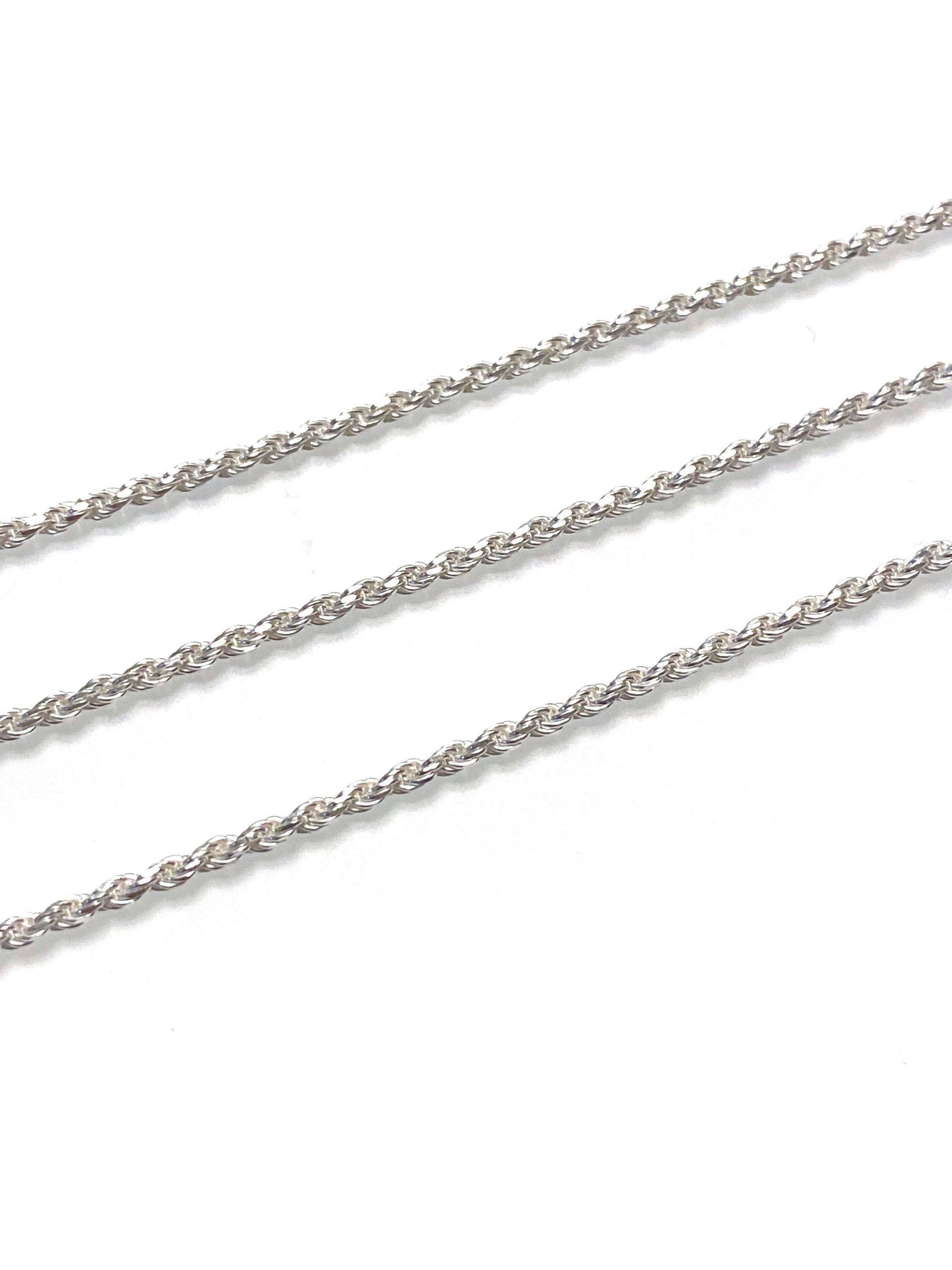 Rope chain bracelet sterling silver - detail view
