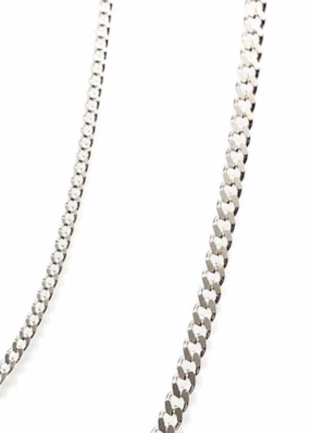 2mm and 3mm width sterling silver curb chains